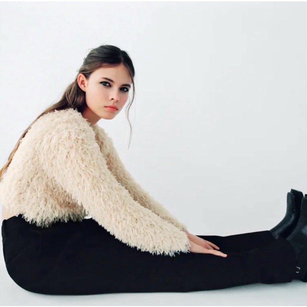 ZARA Feather Effect Sweatshirt